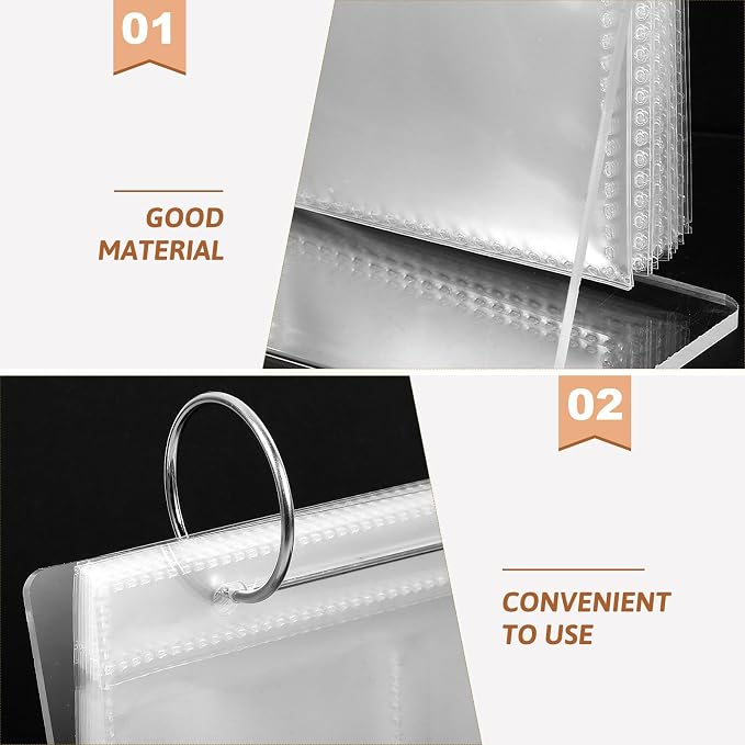 2pcs Acrylic Desk Photo Frame Flip Album with Calendar Style Design Tabletop Picture Holder for Displaying and Changing Photos Easily