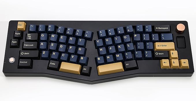 Blue Samurai PBT Double Shot Custom Keycap Set,174 Keys Retro Gaming Key Caps Cherry Profile Keycaps for 61/64/68/84/87/100/104/108 Mechanical Keyboard