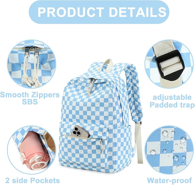 LEDAOU Backpack for Girls School Bag Kids Bookbag Teen Backpack Set Daypack with Lunch Bag and Pencil Case | Kids