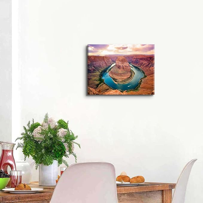 Grand Canyon Arizona Wall Art Nature National Park Horseshoe Bend Landscape Canvas Prints Sunset Picture Wall Decor Colorado Mountain Poster Painting Artwork for Living Room Bedroom Decoration 12x16”
