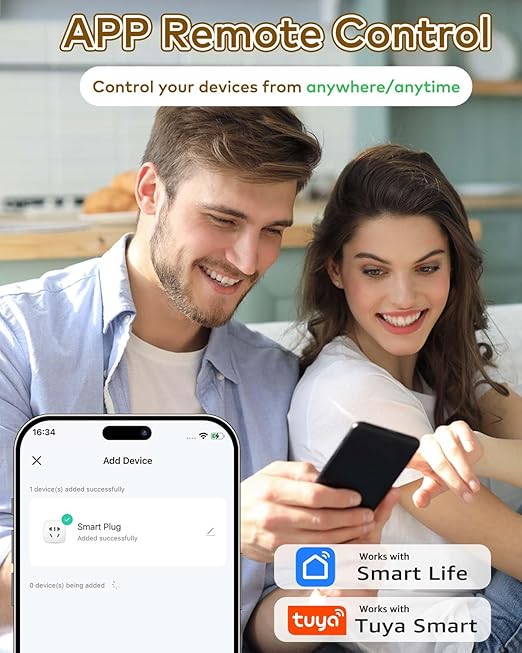 NineLeaf WiFi Smart Plug with Remote,Wireless Remote Outlet w Decor Switch, Voice Control,Timer,Compatible with Alexa,Google Home via Tuya,No Hub Needed, Programmable,TUV FCC(2.4G)