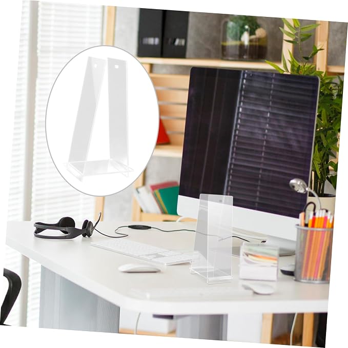 Acrylic Calendar Holder Stand for Desk Modern Transparent Display Rack for Flip Calendars Sturdy and Stylish Tabletop Organizer for Office and Classroom Use
