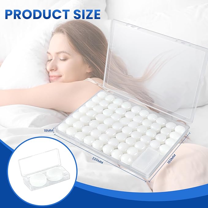 VOISEN Wax Ear Plugs,64 Pcs (32 Pairs) Silicone Ear Plugs Noise,20db NRR,28db SNR Wax Earplugs for Sleeping,Snoring, Swimming, Travel, Concerts and Studying