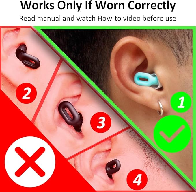 Focus Noise-reducing Earplugs - Reusable Silicone Earplugs for Deep Focus, Work, Study, Comfy Sleep, Misophonia, Travel, Hearing Protection - Adjustable in XS/S/M/L, SNR 23, NRR 17, White