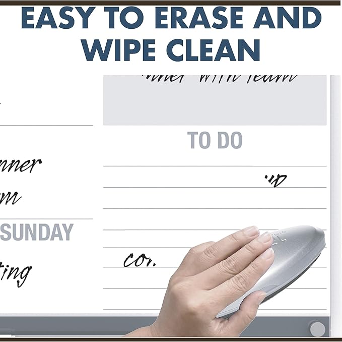 Quartet Glass Whiteboard, Magnetic Dry Erase Board, 11" x 17", with Customizable Templates, White Dry Erase Surface, Infinity (GI1117)