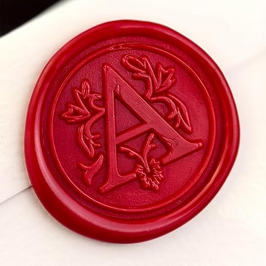 Medieval Traditional Initial Alphabet Wax Seal Stamp, Brass Head Wooden Handle, for Thanksgiving Card/Envelope/Gift Wrap/Wedding Engagement Party Invitation - Letter A