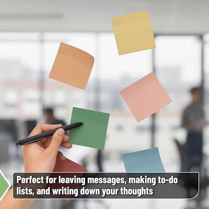 Mr. Pen- Pop Up Sticky Notes 3x3 Refills, 18 Pads, 900 Sheets, Vintage Colors, Self Adhesive Memo Pads for Dispensers, Perfect for Home, Office & School, Stocky Notes for Bible Journaling
