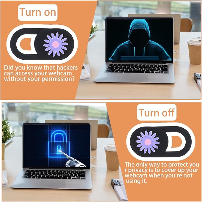 6 Pack Laptop Camera Cover Slide, Computer Camera Cover Slide, Webcam Privacy Protector for Laptop, Computer, Tablet, Smartphone, Pc