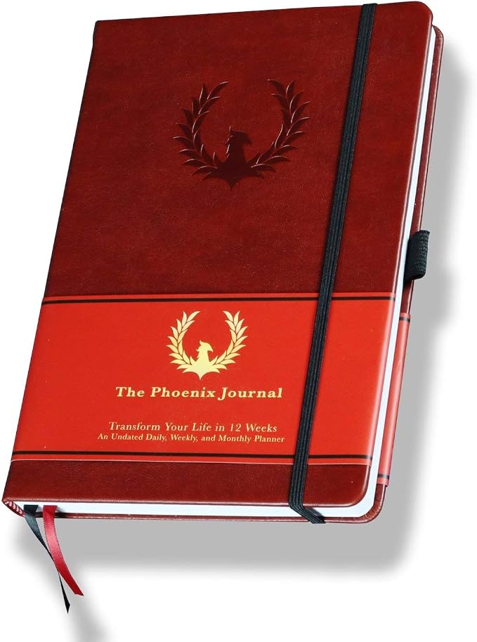 The Phoenix Journal - Quarterly Goal Planner, Daily Planner Journal & Organizer for Goal Setting, Productivity & Focus - Undated 12 Week Planner, Weekly & Monthly Planning, Habit Tracking - Hardcover (Classic)