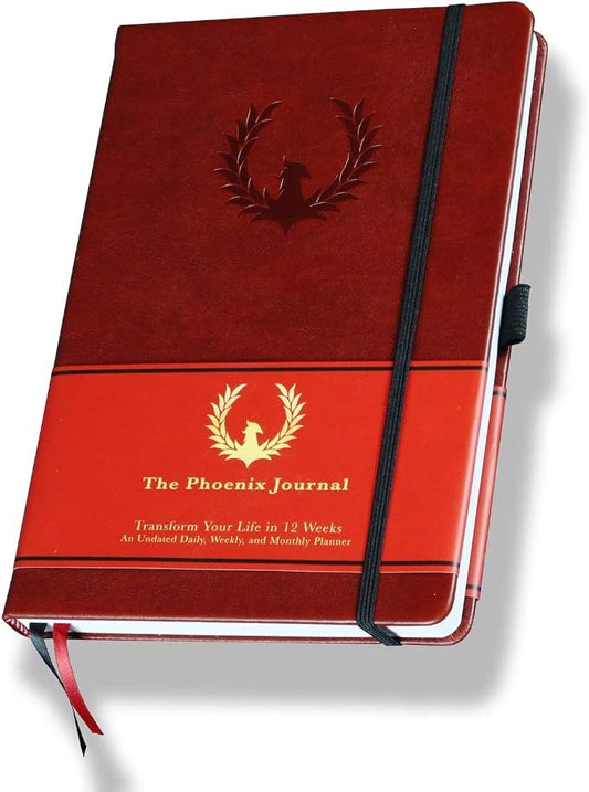 The Phoenix Journal - Quarterly Goal Planner, Daily Planner Journal & Organizer for Goal Setting, Productivity & Focus - Undated 12 Week Planner, Weekly & Monthly Planning, Habit Tracking - Hardcover (Classic)