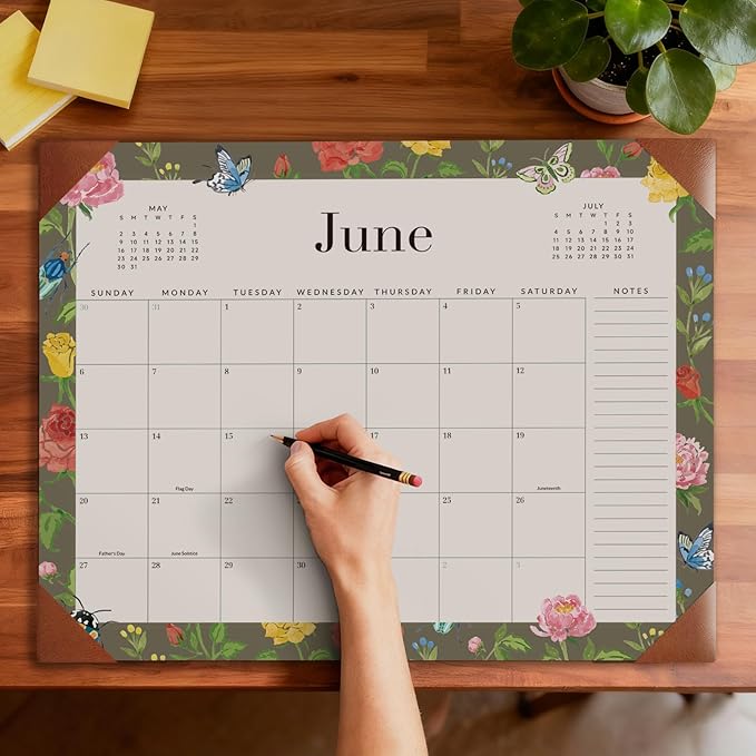 Jotsome Desk Calendar 2026-2027 with Desktop Pad, 18 Months Large Desk Pad Calendar From Now to June 2027 22x17 inch, Desk Blotter Calendar for Home Office and School, Easy Planning