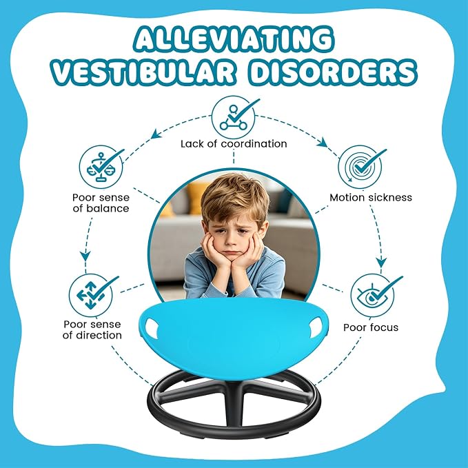 Sensory Spinning Chair for Autistic & ADHD Kids, Sensory Swivel Seat，220Ib | Spinning Chair for Kids ,360° Sensory Spinning Chair