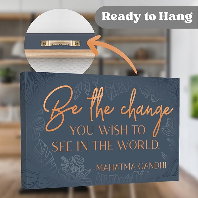 HoneyKICK Motivational Wall Art for Women - Inspirational Canvas Wall Art for Office, Bedroom, Living Room - Home Decor Framed Motivational Canvas Poster for Women Office Decor