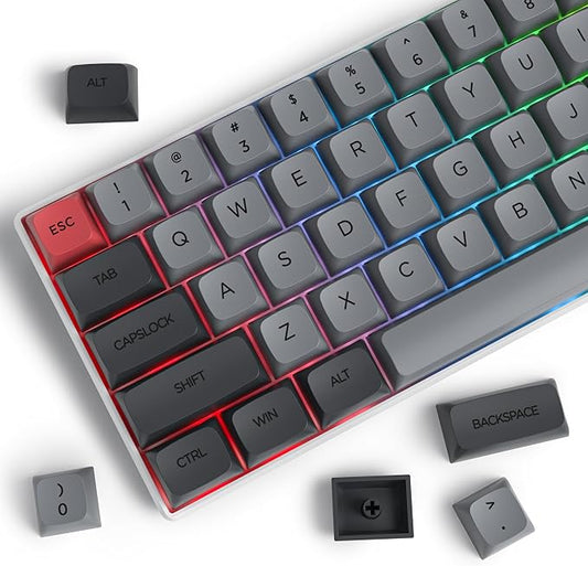 Fogruaden PBT Keycaps 134 Key Dark Grey Keycaps,Custom Keycaps, XDA Profile Cute Keycap for Mechanical Keyboard