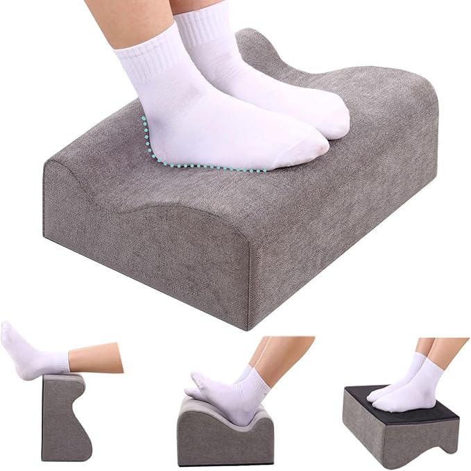 Foot Rest for Under Desk at Work,At Work Soft Ergonomic Footrest,Support Foot Pillow,Heel Chair,Leg Elevation Pillow(Dark Gray)