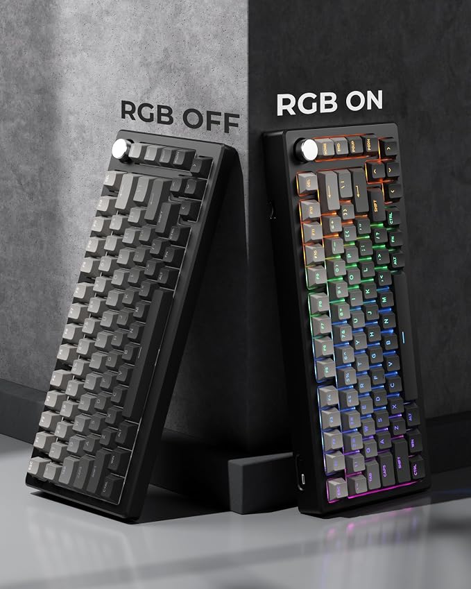 SDYZ x XVX Shine Through PBT Keycaps, Keycaps 60 75 100 Percent Cherry Profile, Doubleshot Custom Key caps Set for 61/64/68/84/87/100/104/108 Gaming Mechanical Keyboard, Gradient Gray