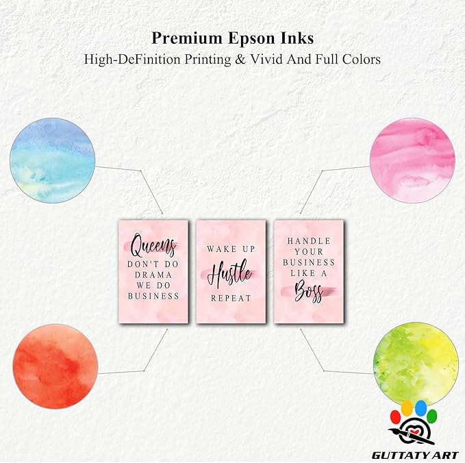 Office Wall Art-3 Panel Motivational Wall Art, Inspirational Quotes Canvas Art for Home Office Wall Decor,Positive Quote Wall Decor, Entrepreneur Words Poster Frame for Company Wall Decor 24”x36”x3Pcs
