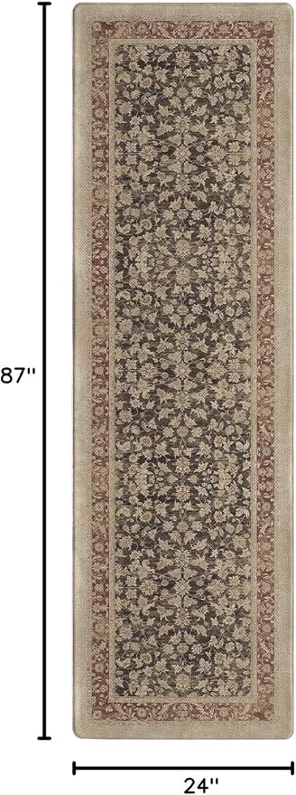 Color&Geometry Kitchen Mat 60x150cm Faded Vintage Anti Fatigue, Light Taupe | 0.4in Cushion Standing Mat For Cooking/Working/Laundry, Boho Decor, Non Slip PVC Kitchen Rug, Oil/Water Proof, Anti Slip