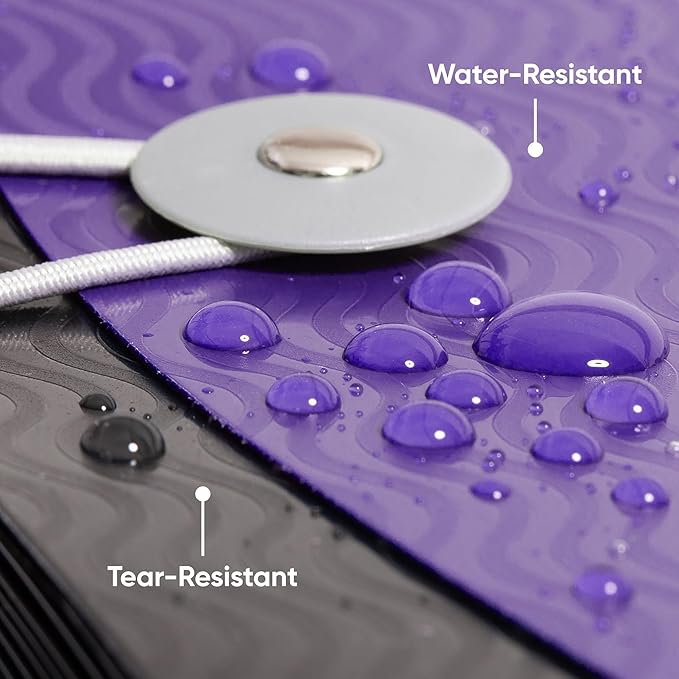 Smead Poly Frequency Expanding File Folders, Flap and Cord Closure, Letter Size, Wave Pattern, 13 Pocket, Purple/Black (70862)