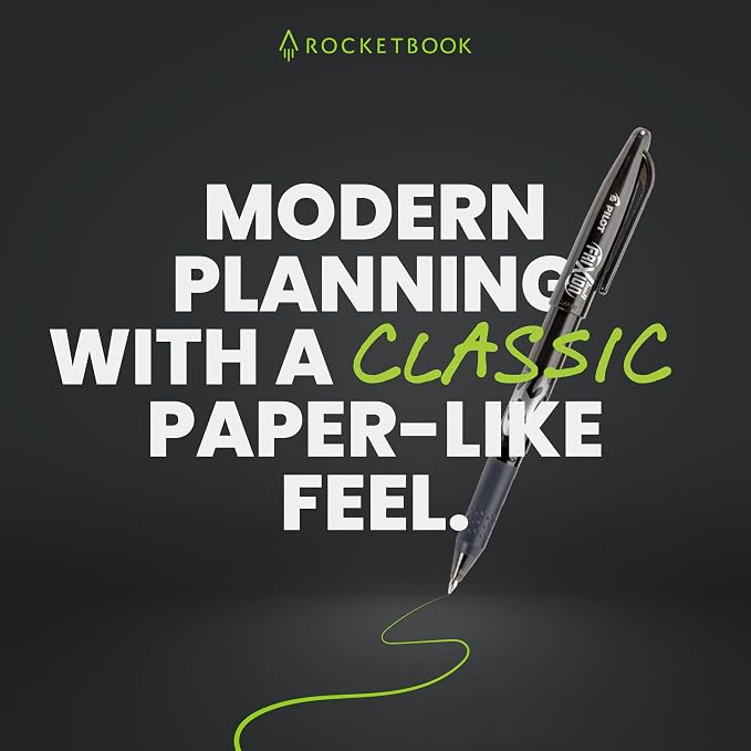 Rocketbook Flex Reusable Planner, Smart Undated, Daily, Weekly, Monthly, Annual Calendar Templates, Executive Size 6X8.8, Teal (Pack of 1)