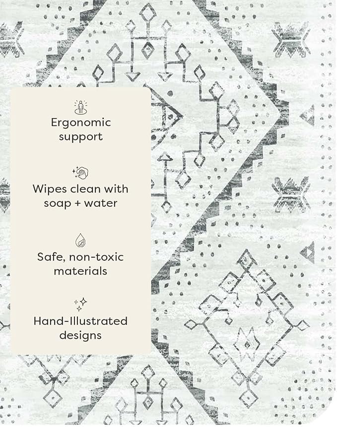 House of Noa Nama Standing Mat – Anti-Fatigue Kitchen Mats for Floor, Cushioned & Non-Slip Kitchen Comfort Mat for Standing, Thick Foam Anti-Fatigue Mat for Kitchen & Workspaces, Ula Avalon 22" x 72"