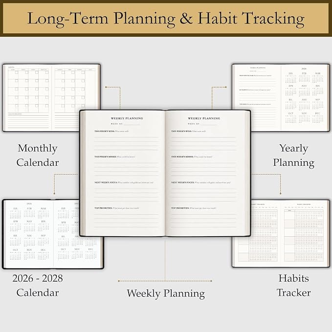 Time Blocking and ADHD Planner by Refine Days. 180 Undated Pages, To Do List, Hourly Schedule, Daily and Monthly Agenda. Time Management & Productivity Notebook. A5 (Black)