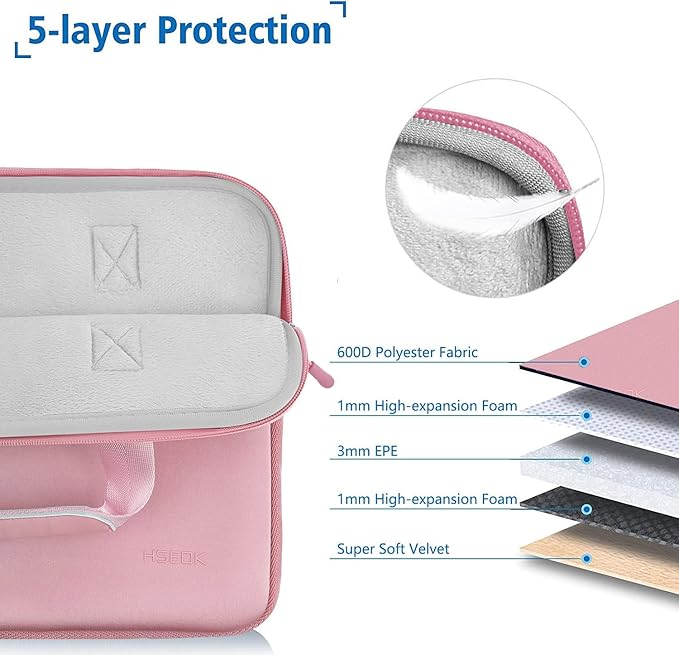 Laptop Sleeve 12.9-13 inch Case with Small Pouch Compatible with MacBook Neo 13, MacBook Air Pro 13 M5/M4/M3/M2/M1, iPad Pro Air 12.9" 13", XPS 13 and Most 12.9-13 inch Notebooks,P02K01