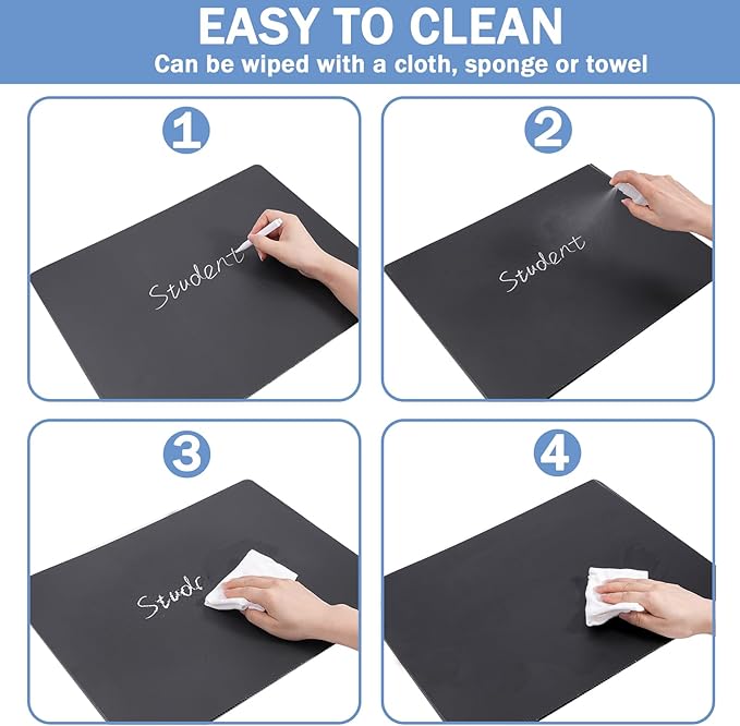 24-Pack Desk Dividers for Students, Plastic Privacy Shields Folders for Student Desks, Sturdy & Durable Testing Dividers for Classroom, Easy to Clean Classroom Privacy Folders School Supplies, Black