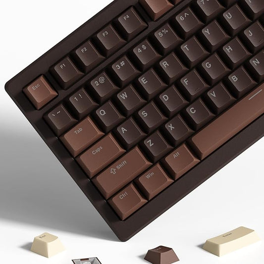 Womier Keycaps for Mechanical Keyboard, PBT Keycaps Cherry Profile, Shine Through Key Cap 60 65 75 100 Percent for 61/64/68/84/87/100/104/108 Retro Gaming Mechanical Keyboard