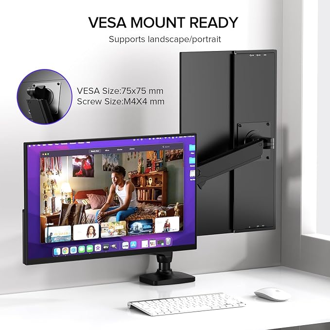 UPERFECT Portable Monitor 18.5" 120HZ 125% sRGB Portable Laptop Monitor w/VESA & Stand, FreeSync HDR Gaming Monitor, 350Nits USB-C & MINI HDMI Travel Second Screen for Laptop, PC, Game Consoles