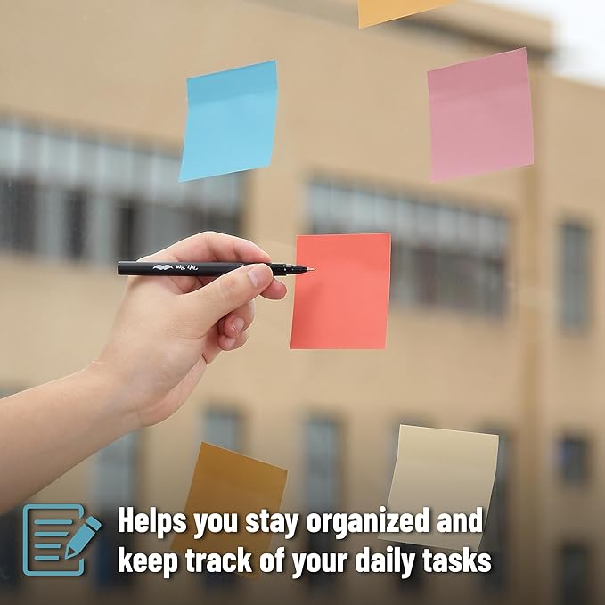 Mr. Pen- Sticky Notes, 3”x3”, 12 Pads, 600 Sheets, Vintage and Retro Colors Sticky Notes 3x3, Stocky Notes for Bible Journaling