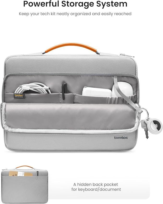 tomtoc 360 Protective Laptop Carrying Case for 16-inch MacBook Pro M5 Pro/Max (2026), M4/M3/M2/M1 Pro/Max 2024-2019, Water-Resistant Laptop Bag Sleeve with Accessory Pocket for The New Razer Blade 15