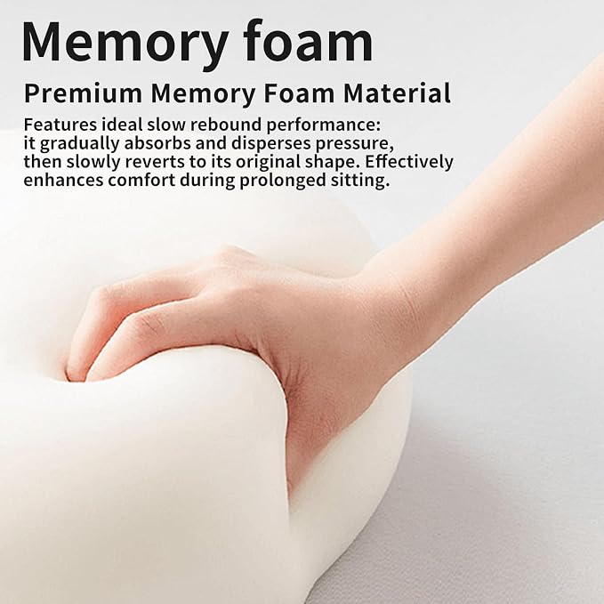 Memory Foam Lumbar Support Pillow,Back Support for Office Chair,Back Pillow for Chair,Ergonomic Lower Back Cushion for Desk Chair,Computer Chair,Gaming Chair and Car Seat,Washable Cover(Pink)