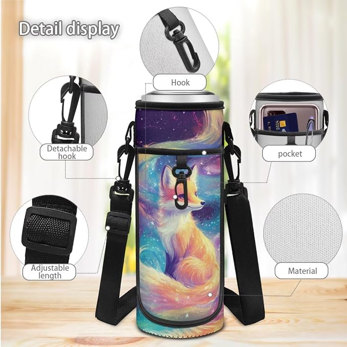 Doojoayie Cute Fox Backpack for Girls with Lunch Box 17 inch Kids Bookbag Kawaii Backpack for Girls Aesthetic Kindergarten Back to School Bags for Teens Junior Large Capacity Back Pack