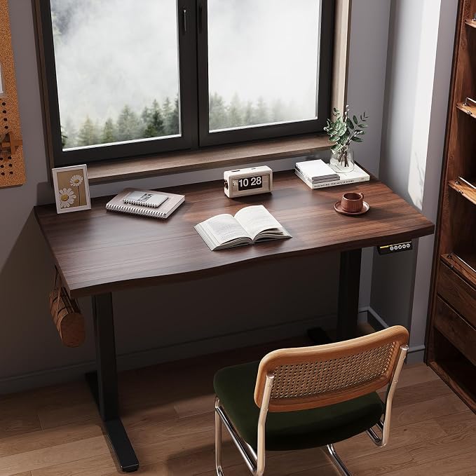 Adjustable Electric Standing Desk Frame, Height & Length Adjustable for 63" x 28" Tabletops, 3 Preset Heights, Heavy Duty 154LBS Capacity, Black Ergonomic Sit Stand Desk Legs for Home Office