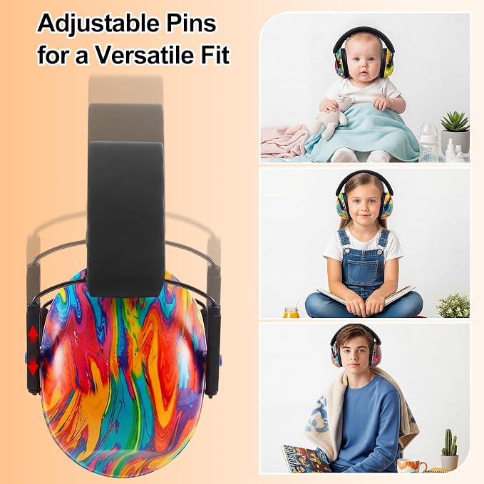 Amylove 12 Pcs Kids Ear Protection Noise Cancelling Headphones Ear Muffs Bulk 27db Adult Noise Reduction Hearing Earmuff(Universal Fit (kids & Adults),Colorful Style)