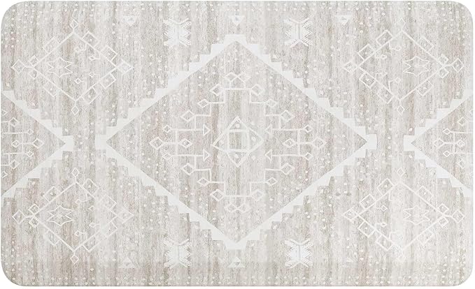 House of Noa Nama Standing Mat – Anti-Fatigue Kitchen Mats for Floor, Cushioned & Non-Slip Comfort Mat for Standing, Thick Foam Anti-Fatigue Mat for Kitchen & Workspaces, Ula Driftwood 22" x 36"