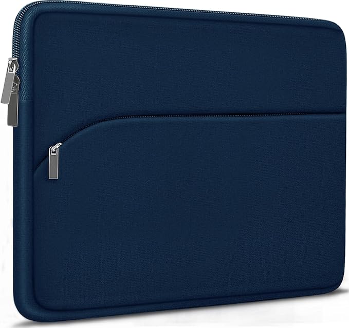 Laptop Sleeve 14 inch, Slim Portable Monitor Protective Cover with Front Pocket, Traveling Carrying Laptop Case Compatible for MacBook Air/Pro, HP, Dell, Lenovo, Acer, Deep Blue