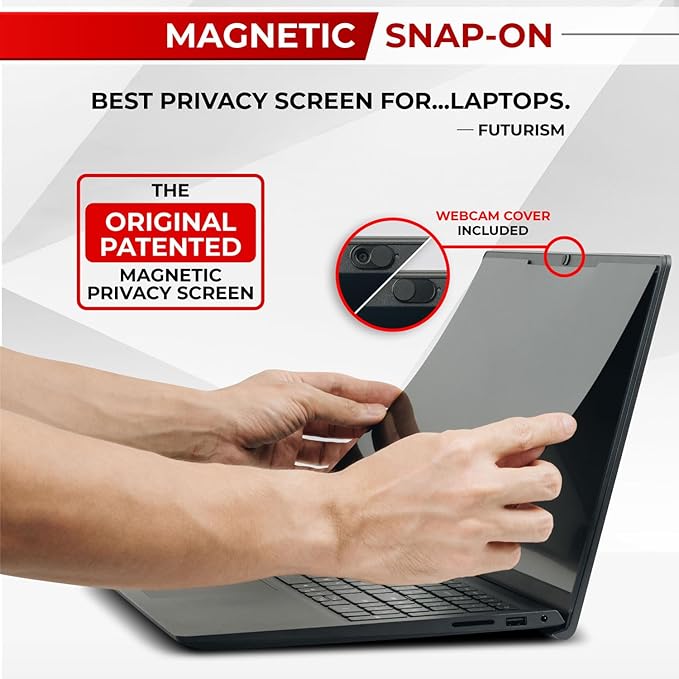 Magnetic Laptop Privacy Screen 13.3 Inch 16:10 - Patented Removable Laptop Privacy Filter Shield and Protector