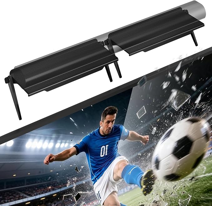 WALI Soundbar Mount, 2 Pieces No Drilling TV Top Shelf for Sound Bar, Universal Floating TV Monitor Shelf for Router, Sound Bar Mount Fits Samsung, Sony, LG, Bose, Up to 13.2Lbs, 11.8"x4.7"(TSP002-2B)