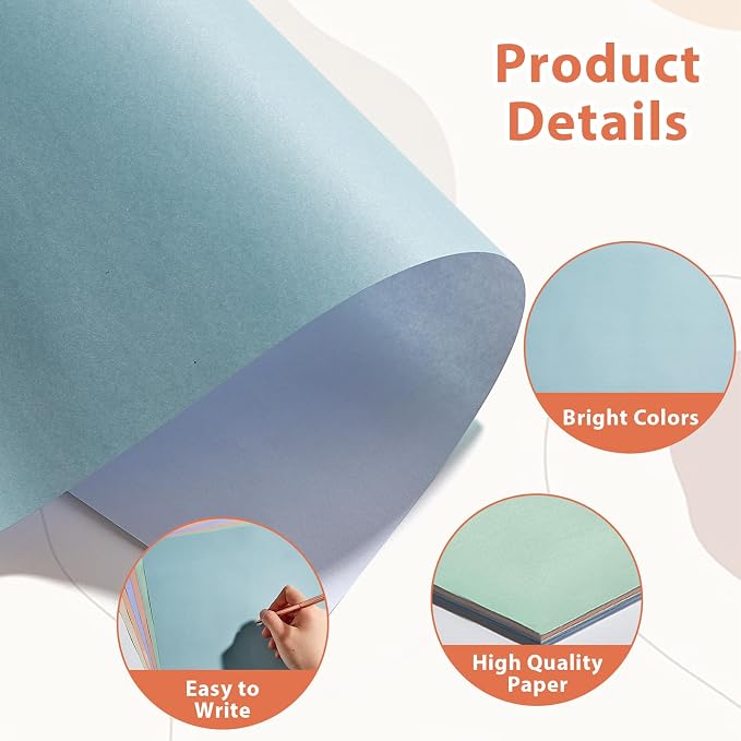 120 Pcs Manilla Stationary Letter and Envelopes Set Include 60 Pastel Computer Paper and 60 Envelopes Colored Stationery for Boho Letter Writing Printer Note Paper for Classroom School Office 8.5 x 11