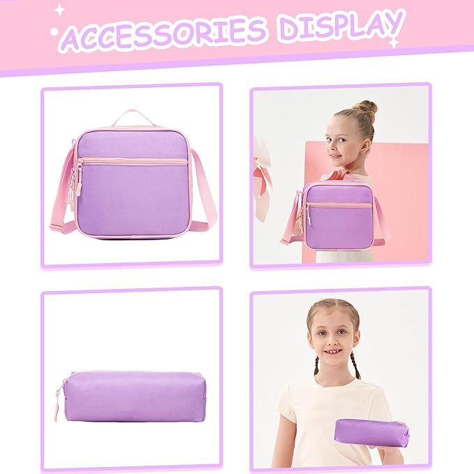 Cute Backpack for Girls Aesthetic Backpack School Backpack for Girls Backpack with Lunch Box Back to School Supplies
