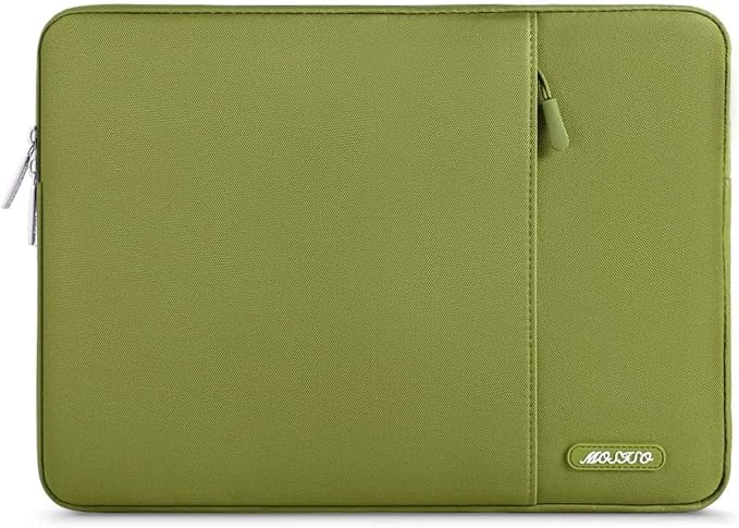 MOSISO Laptop Case 13 inch, Laptop Sleeve Compatible with MacBook Neo/Air/Pro 13 inch with A18/M5/M4/M3/M2/M1 Chip 2026-2016, Polyester Vertical Computer Sleeve Bag with Pocket, Chartreuse