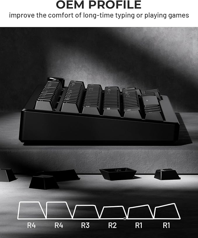 SDYZ x XVX Doubleshot PBT Keycaps 60 75 100 Percent - Shine Through Keycaps, for Mechanical Keyboards, Full 137 Key Set, OEM Profile, Backlit - Black