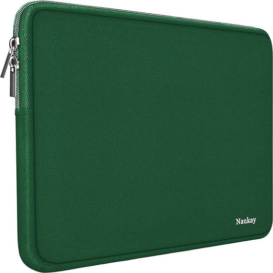 Laptop Sleeve Case, Resistant Neoprene Notebook Computer Pocket Case/Tablet Briefcase Carrying Bag Compatible for 15.6 Inch Asus Fujitsu HP Sony Toshiba Acer- (DarkGreen)