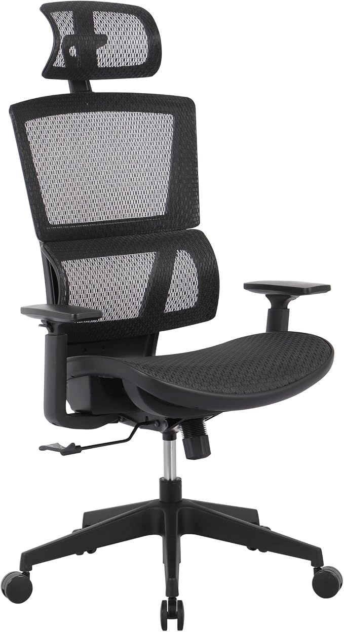Realspace® Radano Mesh High-Back Executive Office Chair, Black, BIFMA Compliant