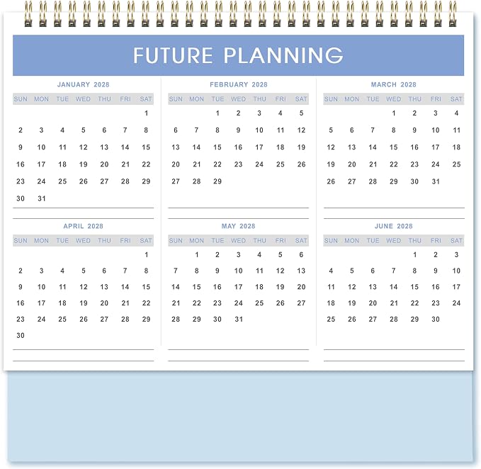 Desk Calendar 2026-2027 - 18 Months Desktop Calendar 2026-2027, July 2026 - December 2027, 10'' x 8.3'', Standing Flip Desktop Calendars for Office, Home, School