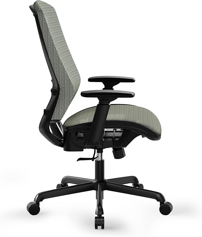 ELABEST T96 Mesh Office Chair,Ergonomic Computer Desk Chair,Sturdy Task Chair- Adjustable Lumbar Support & Armrests,Tilt Function,Comfort Wide Seat,Swivel Home Office Chair