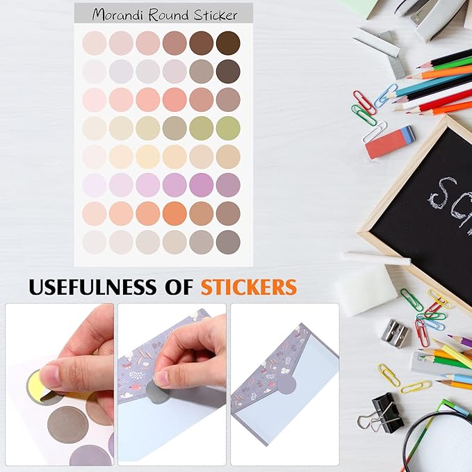 Zonon 90 Pieces Stationery Set with Envelopes Include 60 Letter Writing Paper 30 Envelopes and 48 Colorful Round Dot Decal for Letter Party Invitations Office School Supplies(Vivid Style)