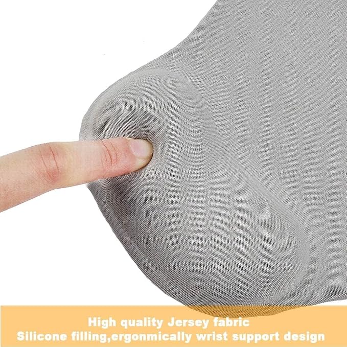 Office Mousepad with Gel Wrist Support - Ergonomic Gaming Desktop Mouse Pad Wrist Rest - Design Gamepad Mat Rubber Base for Laptop Computer (05Green)